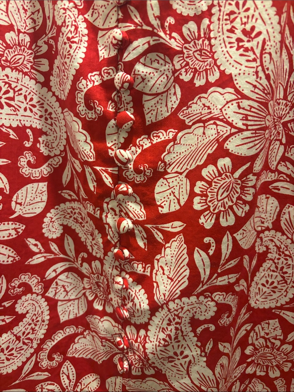 LOFT Red Floral Print Midi Skirt - Picture 7 of 7